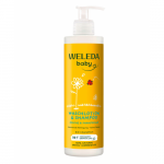 Calendula Baby Body Wash & Shampoo Vaiki&scaron;kas &scaron;ampūnas ir prausiklis su medetkomis 400ml