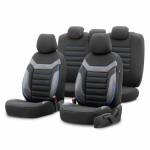 Universalūs sėdynių užvalkalai OTOM INDIVIDUAL 203 BLACK/BLUE 3-ZIP