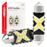 LED lemputės CANBUS 12SMD Festoon C5W 2016 36mm White 12/24V