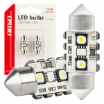 LED lemputės CANBUS 12SMD Festoon C5W 3838 31mm White 12/24V