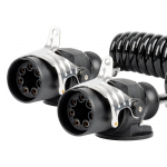Spyruoklinis kabelis TIR 2x 7 kontaktų EBS tipo 5m 24V AMIO-04383