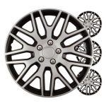 Ratų gaubtai (kalpokai) 4 vnt. Dakar black & silver R16