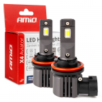 Led lemputės X4-series AVIATOR H8/H9/H11 6500K max 44W AMIO-03765