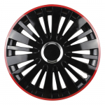 Ratų gaubtas (kalpokas) 1 vnt. FALCON R14 black with a red rim