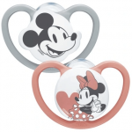 NUK silikoninis čiulptukas Space Mickey, 0-6mėn, 2vnt, SU94