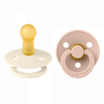 BIBS lateksiniai čiulptukai, size 2, 6-18m, 2 vnt., Ivory/Blush