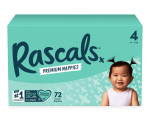 RASCAL sauskelnės 4 dydis, 10-15kg, 72 vnt., 93145
