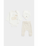 MOTHERCARE smėlinukas ilgomis rankovėmis, kelnės ir seilinukas, EB660