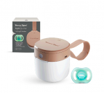 TOMMEE TIPPEE čiulptuko sterilizatorius-&scaron;vytinčio čiulptuko įkroviklis NIGHTGLOW POD + čiulptukas NIGHT GLOW ULTRALIGHT, 0-6 mėn., 423790