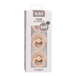BIBS čiulptukai, Colour Try-It 3-pack Blush (Round, Anatomical, Symmetrical), 0-6 mėn., 1 dydis
