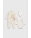 MOTHERCARE &scaron;liaužtinukas ilgomis rankovėmis, smėlinukas ir seilinukas, GF294