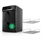 Bosch MAFD661B4 Serie 6 Double Stack kar&scaron;to oro gruzdintuvė, 12 l, 2800 W, 2 &times; 6 l, SYNC, MATCH, 230 &deg;C