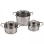 Nerūdijančio plieno puodų rinkinys Zyle ZY1300PS, trijų dalių