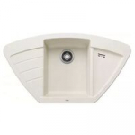 Akmens masės plautuvės BLANCO ZIA 9 E Delikati balta