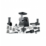 Bosch MFWS682B Serie 6 MultiPower mėsmalė su grūdų malūnėliu, sulčiaspaudėmis ir tarkavimo priedu, 2100 W