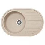 Granitinė plautuvė Franke Ronda, ROG 611, užkem&scaron;amas ventilis, Beige, 114.0029.528