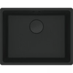 GRANITINĖ PLAUTUVĖ FRANKE MARIS, MRG 110-52, JUODA MATINĖ, JUODAS RANKINIS VENTILIS, 125.0683.233