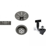 Dugno vožtuvo ir nuotekų rinkinys Blanco, satin platinum, 207425