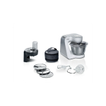 Bosch MUM58210 Serie 4 virtuvinis kombainas, 1000 W, 3,9 l, pjaustyklė su 3 diskais, baltas / sidabro
