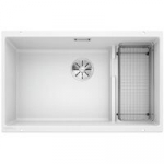 Plautuvės Blanco SUBLINE 700-U LEVEL su ko&scaron;tuvu komplekte, balta, 523456