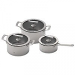 Nerūdijančio plieno puodų rinkinys Zyle Essence ZY1500PS, 3 vnt.