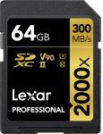 Lexar atm.korta SDXC 64GB Professional 2000x UHS-II (U3, V90, Class 10)
