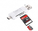Hama kortelių skaitytuvas SD/microSD USB3.1 TYP C + USB3.0 Typ A