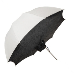 Powerlux skėtis-&scaron;viesdėžė balta juoda 100cm