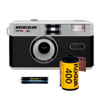 Novocolor Swiss+Go 35mm juostinis fotoaparatas (juodas)