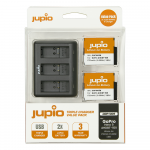 Jupio kit: 2x GoPro HERO9/10 battery + Compact Triple USB Charger