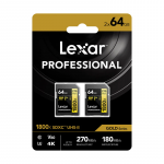 Lexar atm.korta SD 64GB SDXC 1800x R270/W180 - 2pak