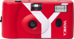 YASHICA MF-1 daugkartinis fotoaparatas Snapshot Art Camera (Red)