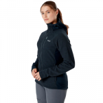 Moteri&scaron;kas megztinis Rab Capacitor Hoody Wmns (Dydžiai: M,Spalva: Juoda)