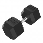 Hanteliai TUNTURI Platinum Hex Rubber Dumbbell, 1-50kg (Svoris: 1 x 47,5 kg)
