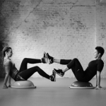 Pusiausvyros platforma / balansinis kamuolys BOSU&reg; Sport Balance Trainer 50 cm (mėlyna + juoda)