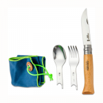 Opinel pikniko rinkinys su N08 peiliu, &scaron;auk&scaron;tu ir &scaron;akute.