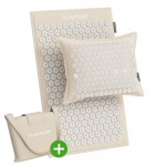Kilimėlis TUNTURI PRO ACUPRESSURE MAT AND PILLOW BEIGE