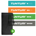 Elastinių pasiprie&scaron;inimo juostų rinkinys TUNTURI Mini Resistance Band Set, 4 vnt.