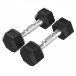 Hantelių rinkinys TUNTURI Platinum Hex Rubber Dumbbell Set, 2,5-20kg