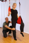 Redcord elastininė virvė su tvirtinimu 60cm, mažo pasiprie&scaron;inimo, juoda (pora)