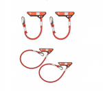 Redcord elastininė virvė su tvirtinimu 60cm, didelio pasiprie&scaron;inimo, raudona (pora)