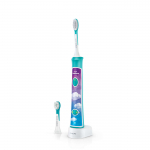 Philips Sonic Electric toothbrush HX6322/04 For kids, Rechargeable, Sonic technology, Teeth brushing modes 2, Number of brush heads included 2, Aqua