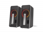 Genesis | Computer Speaker | Helium 100BT RGB | Bluetooth | Silver/Black | Gaming Speakers | Wireless connection