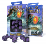 Call Of Cthulhu Orient Express kauliukų rinkinys juodos ir violetinės spalvos