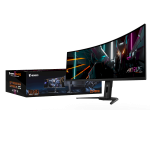 Gigabyte Gaming Monitor 49" OLED AORUS CO49DQ EK1, 5120x1440 DQHD, 3 ms, 250 cd/m2 (TYP), HDMI ports quantity 2, 144 Hz, Black