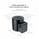 Universalus 2-jų USB jungčių telefono įkroviklis Baseus su US, UK, EU ir AU ki&scaron;tukais