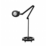 Kosmetologinė lempa LED su lupa 5D 6W (pastatoma ant grindų, su ratukais)