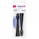 Dantų &scaron;epetėlio B.Well PRO-850 valymo galvutės, Juoda, 2vnt.