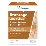 VITAVEA Bronzage Anti-age, 40 augalinės kilmės kapsulių