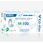 Vinilinės baltos pir&scaron;tinės Kid-Man M 100 vnt